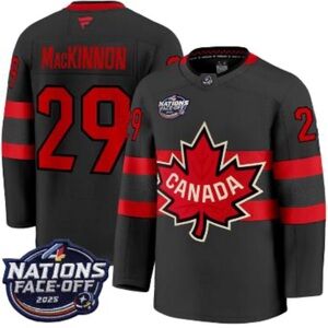READ Canada x Fanatics Nathan MacKinnon #29 2025 4 Nations Face Off jersey S-3XL